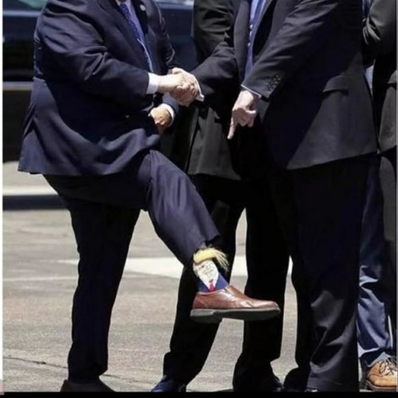 Donald Trump Funny Navy Blue Socks 3D Hair - Picture 5 of 5